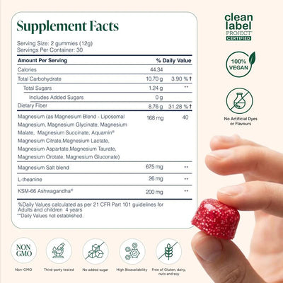 Liposomal Magnesium + Ashwagandha Gummies