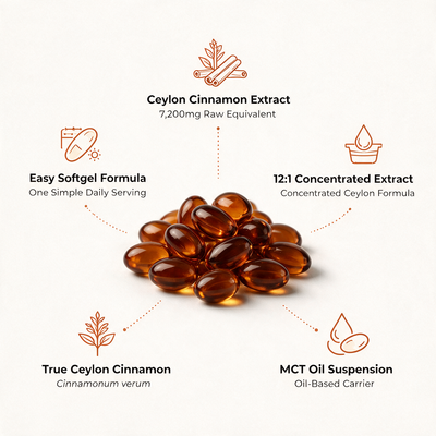 Ceylon Cinnamon 7200mg Equivalent with MCT Oil